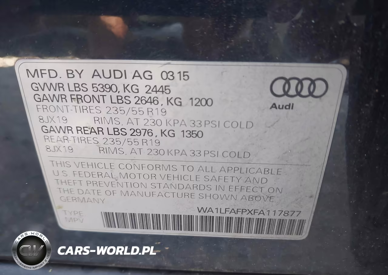 2015 Audi Q5 2.0T Premium VIN:WA1LFAFPXFA117877 - 9