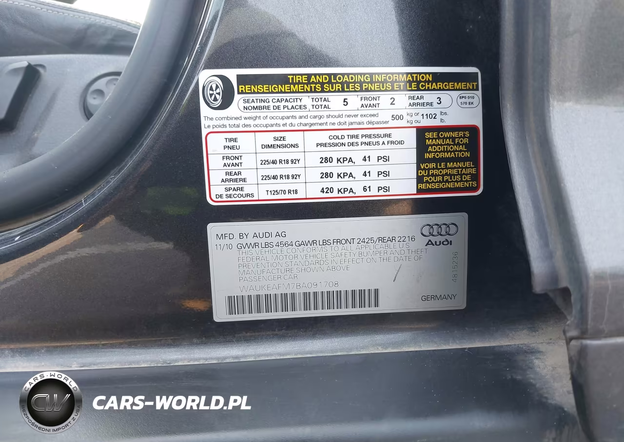 2011 Audi A3 2.0T Premium VIN:WAUKEAFM7BA091708 - 9