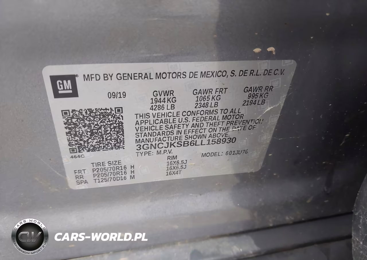 2020 Chevrolet Trax Fwd Ls VIN:3GNCJKSB6LL158930 - 9