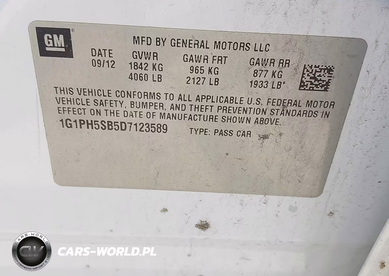 2013 Chevrolet Cruze Eco Auto VIN:1G1PH5SB5D7123589 - 9