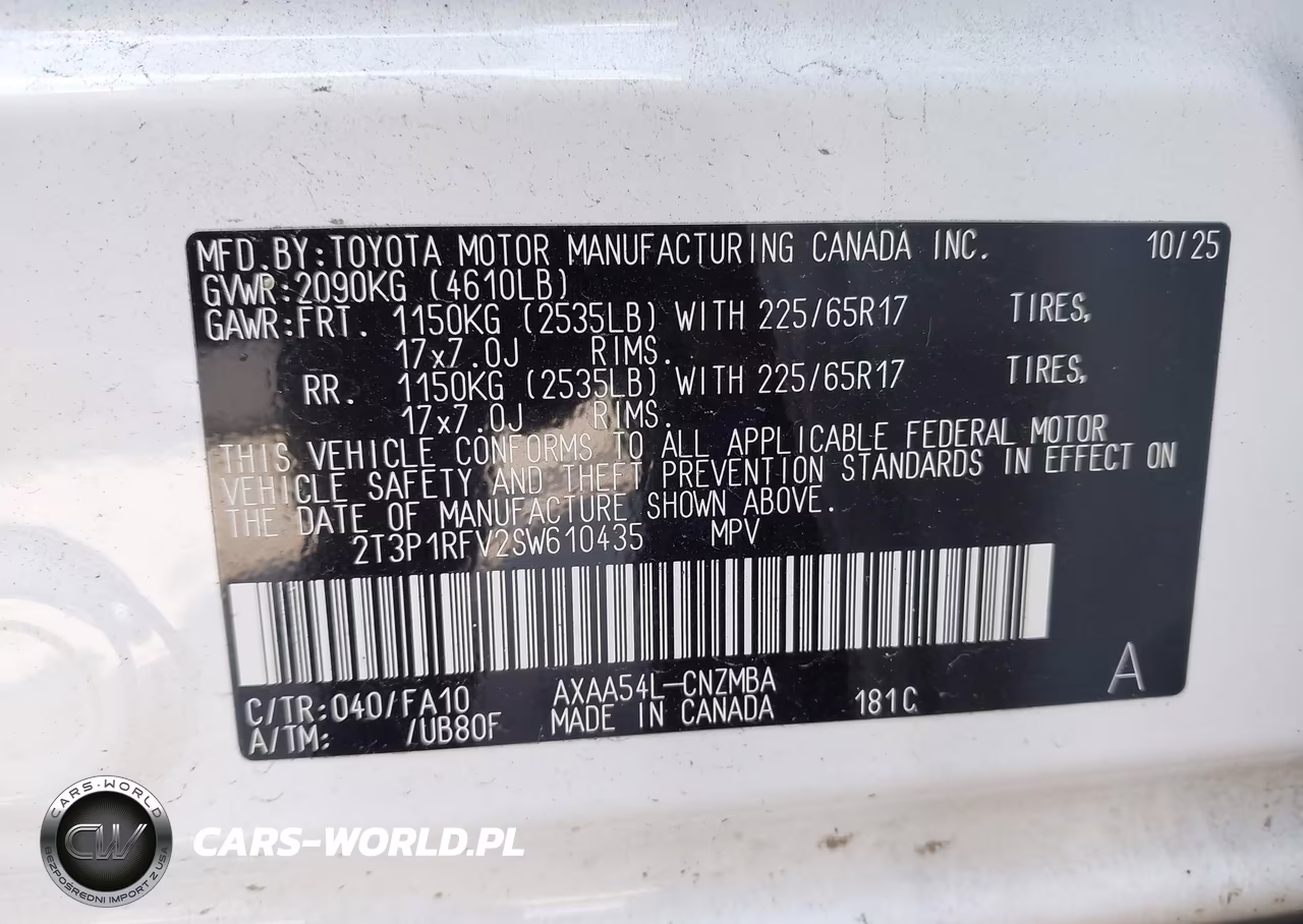2025 Toyota Rav4 Xle VIN:2T3P1RFV2SW610435 - 9