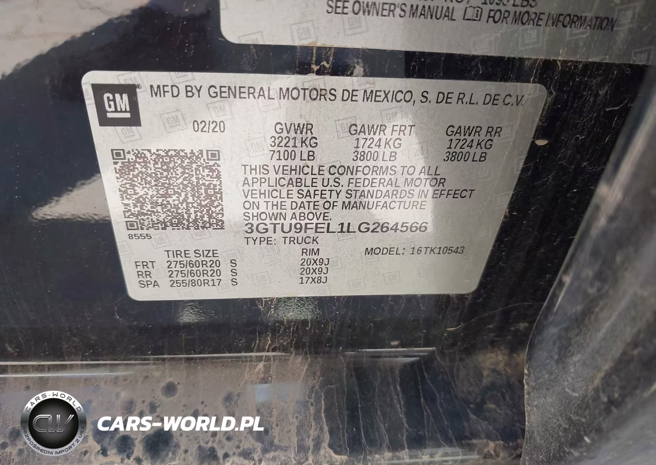 2020 GMC Sierra 1500 4Wd Short Box Denali VIN:3GTU9FEL1LG264566 - 9