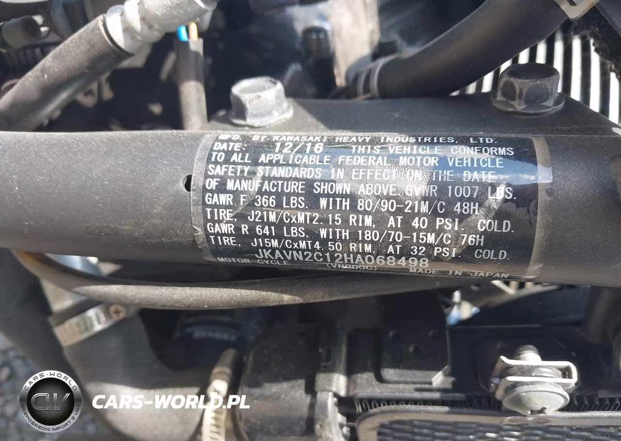 2017 Kawasaki Vn900 C VIN:JKAVN2C12HA068498 - 10