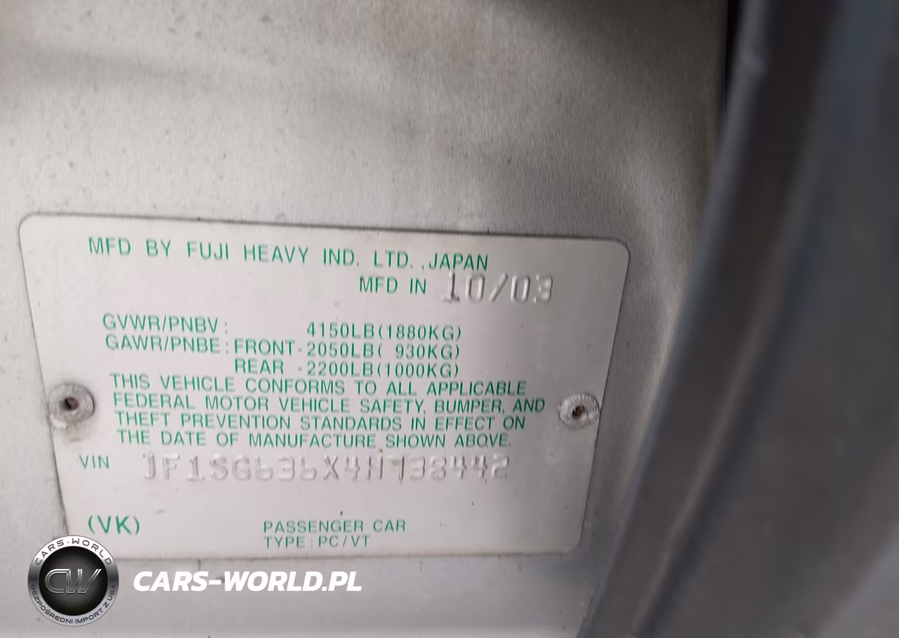 2004 Subaru Forester 2.5X VIN:JF1SG636X4H738442 - 9