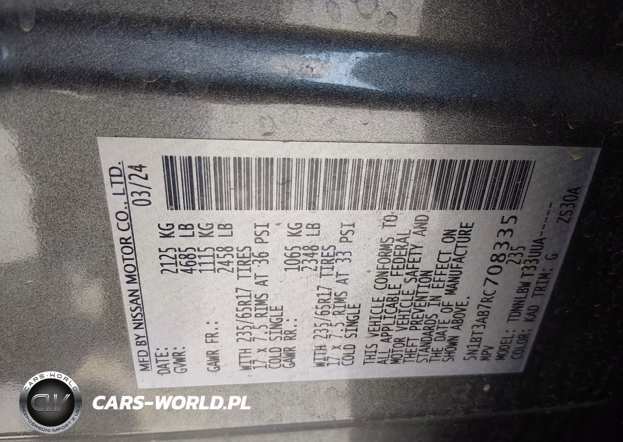 2024 Nissan Rogue S Intelligent Awd VIN:5N1BT3AB7RC708335 - 9