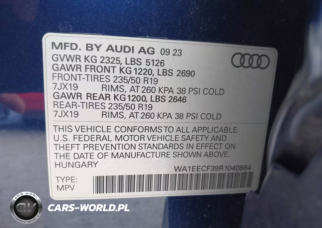 2024 Audi Q3 Premium Plus 45 Tfsi S Line Quattro Tiptronic VIN:WA1EECF39R1040864 - 9