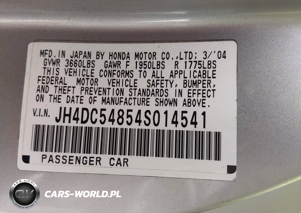 2004 Acura Rsx VIN:JH4DC54854S014541 - 9