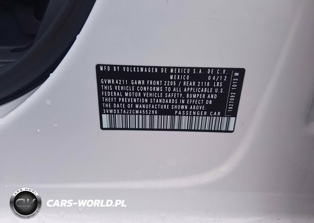 2012 Volkswagen Jetta 2.5L Se VIN:3VWDX7AJ2CM455296 - 9