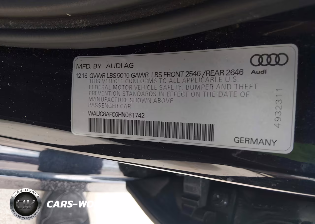 2017 Audi A6 Premium VIN:WAUC8AFC6HN081742 - 9