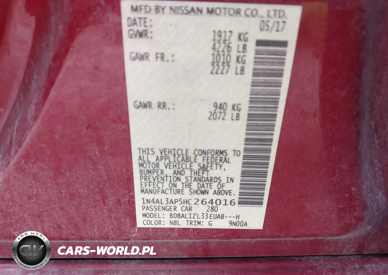 2017 Nissan Altima 2.5 Sv VIN:1N4AL3AP5HC264016 - 9