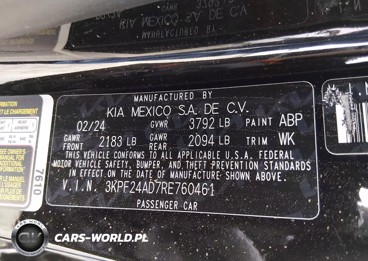 2024 Kia Forte Lxs VIN:3KPF24AD7RE760461 - 9