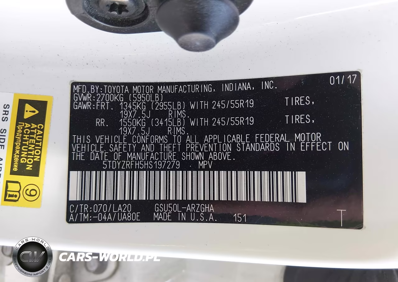 2017 Toyota Highlander Limited VIN:5TDYZRFH5HS197279 - 9