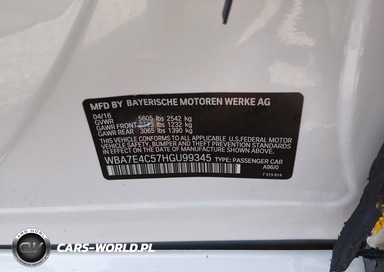 2017 BMW 740I xDrive VIN:WBA7E4C57HGU99345 - 9
