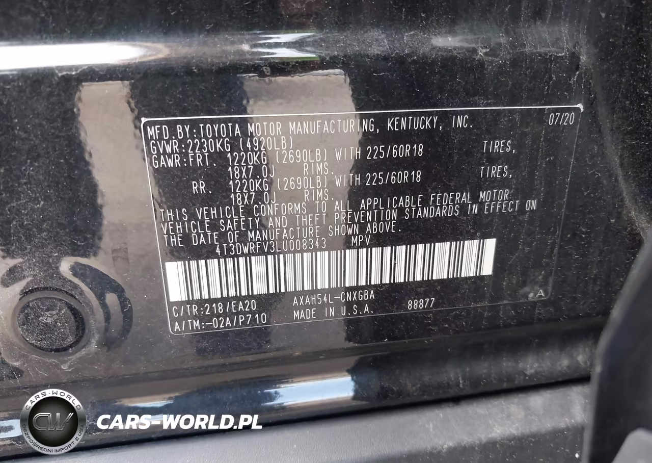 2020 Toyota Rav4 Hybrid Limited VIN:4T3DWRFV3LU008343 - 9