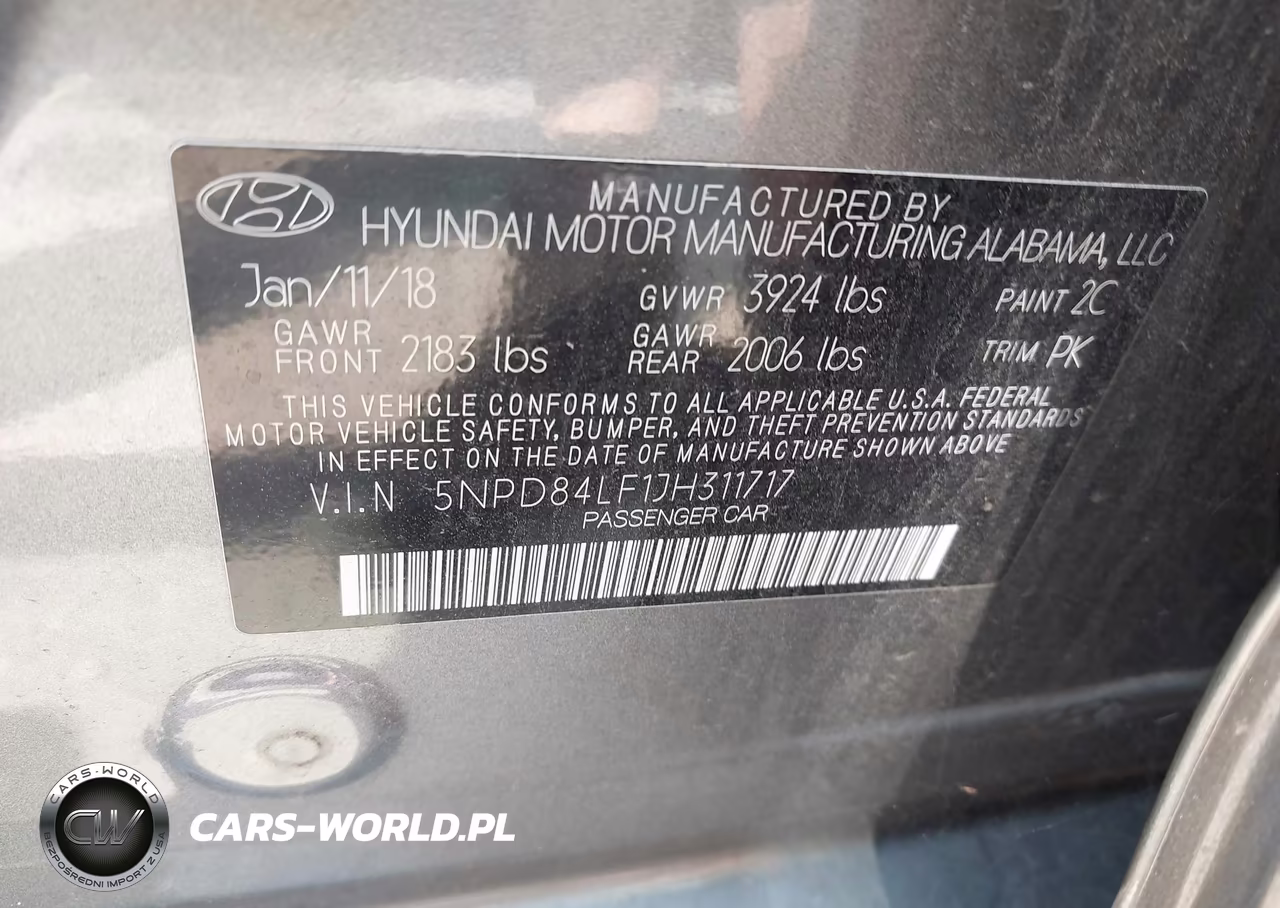 2018 Hyundai Elantra Sel VIN:5NPD84LF1JH311717 - 9