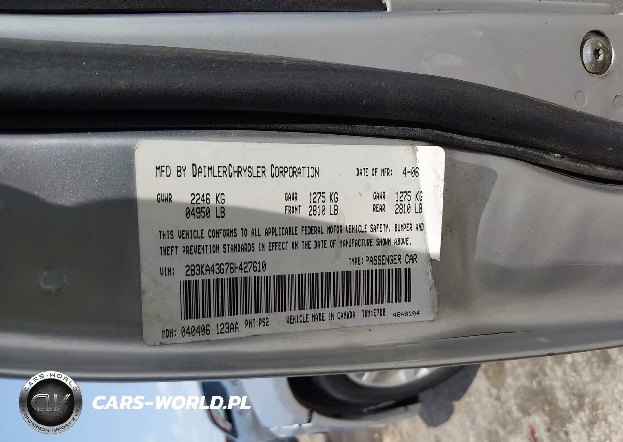 2006 Dodge Charger VIN:2B3KA43G76H427610 - 9