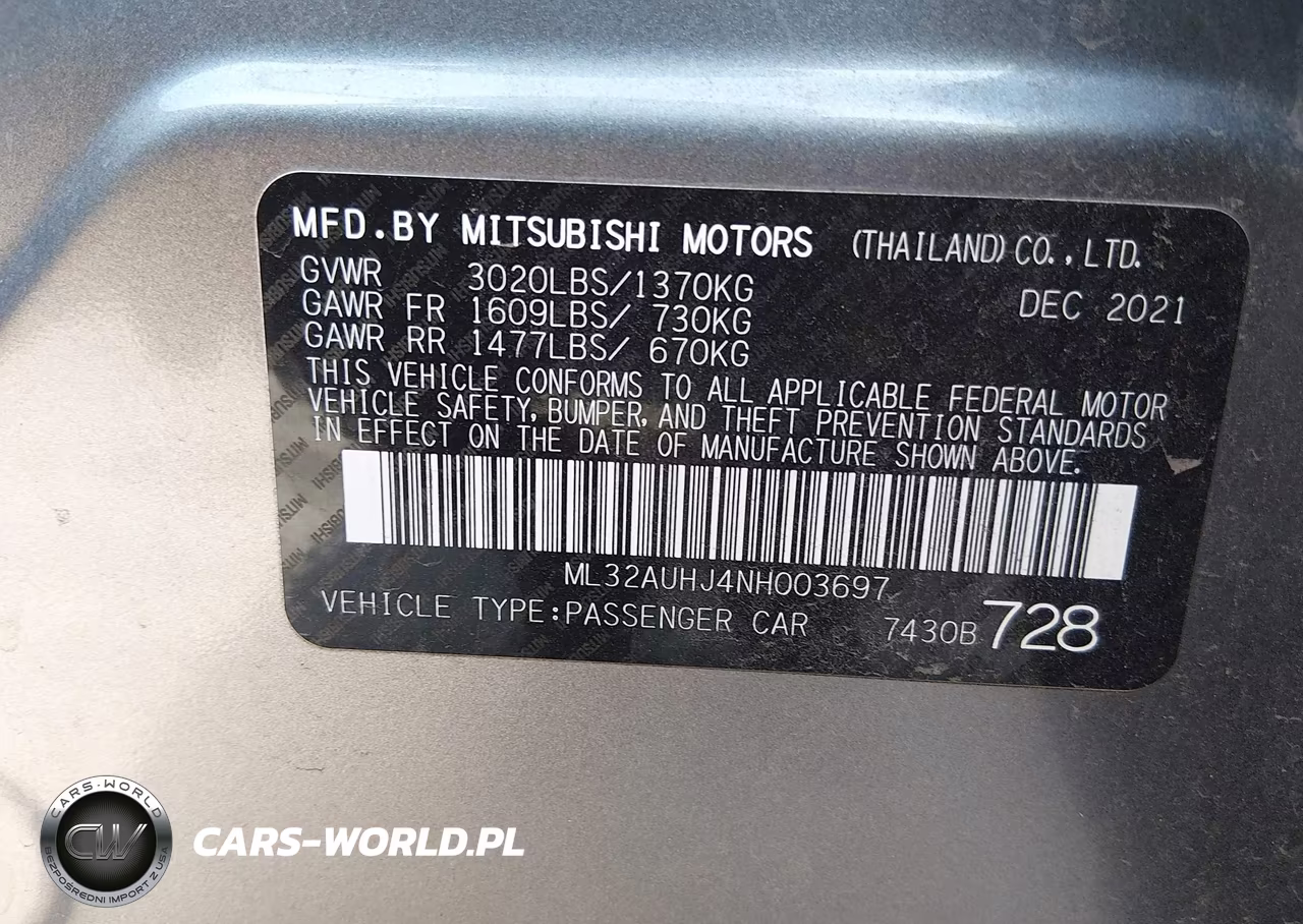 2022 Mitsubishi Mirage Es-Le VIN:ML32AUHJ4NH003697 - 9