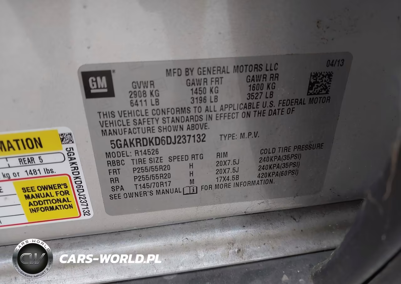 2013 Buick Enclave Premium VIN:5GAKRDKD6DJ237132 - 9