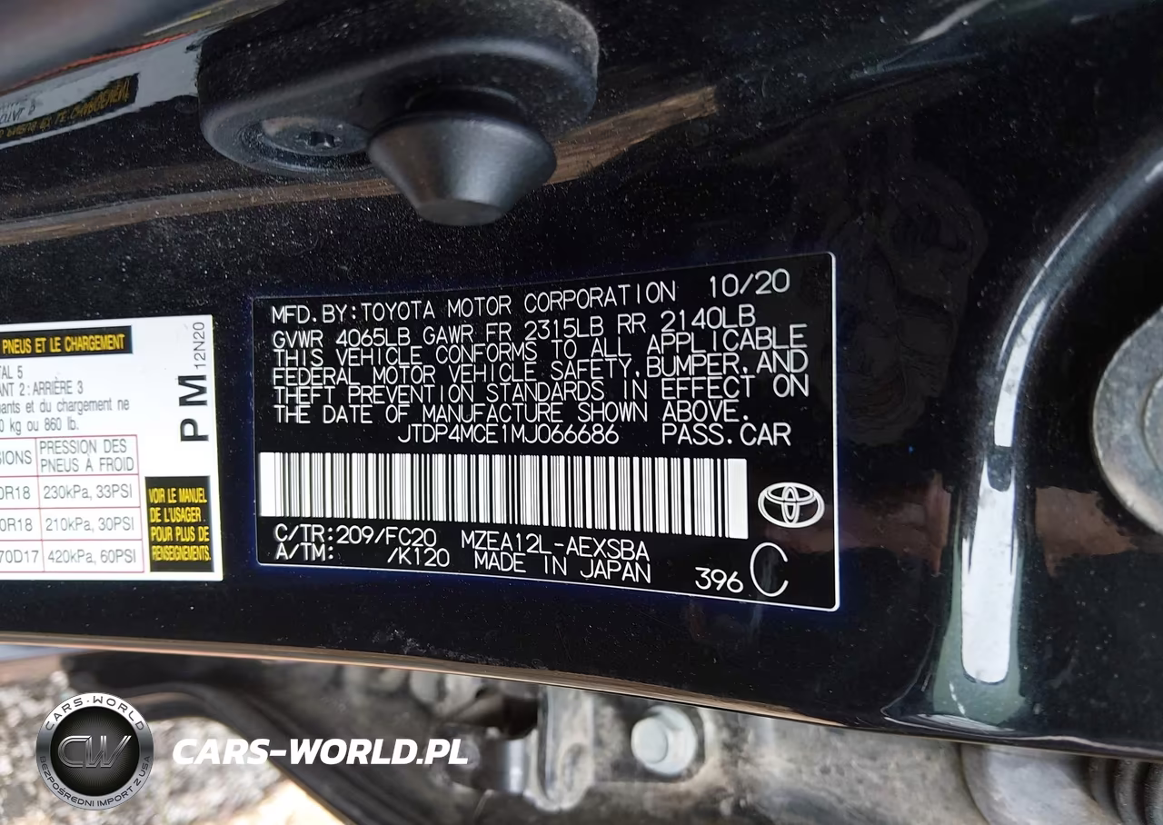 2021 Toyota Corolla Se VIN:JTDP4MCE1MJ066686 - 9