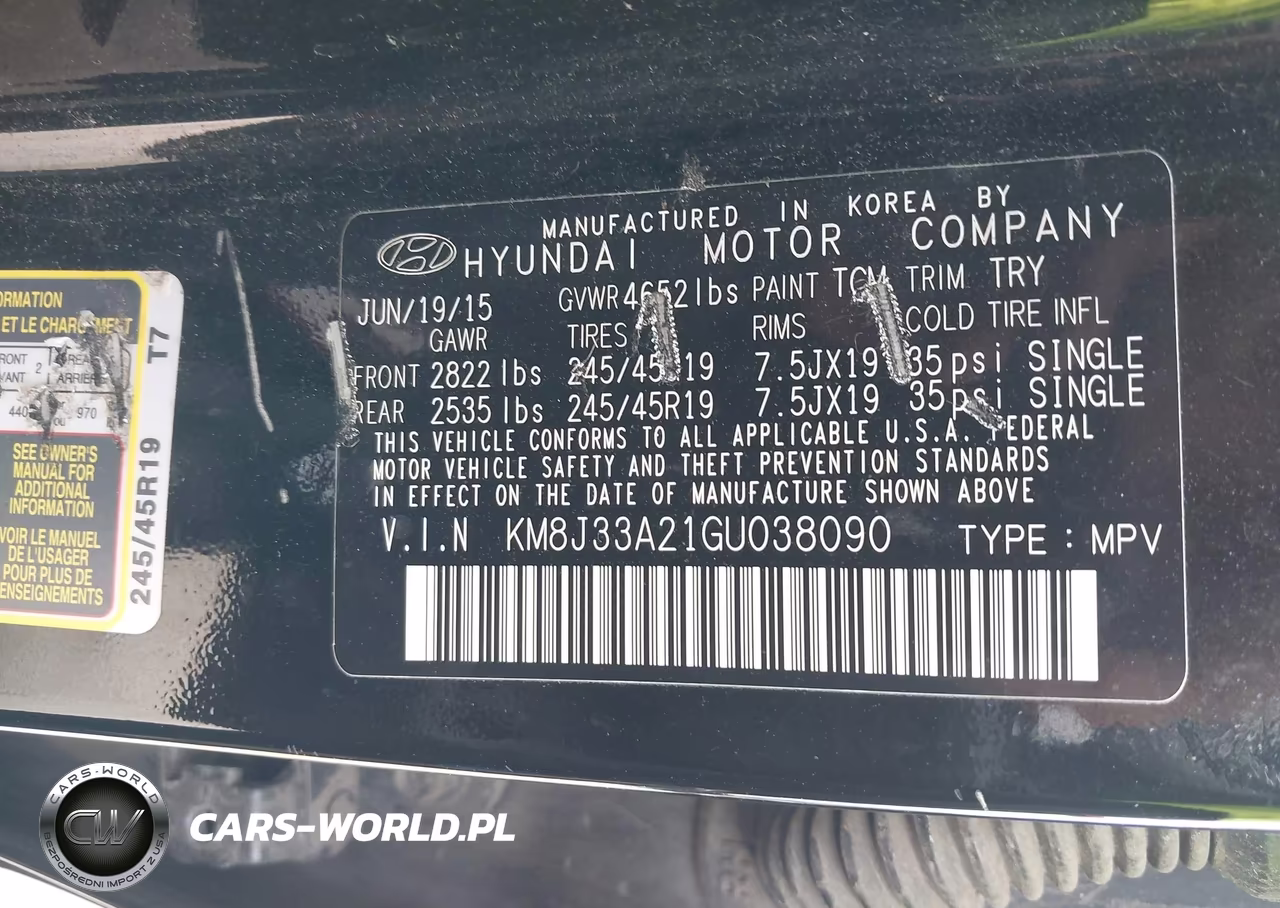 2016 Hyundai Tucson Limited VIN:KM8J33A21GU038090 - 9
