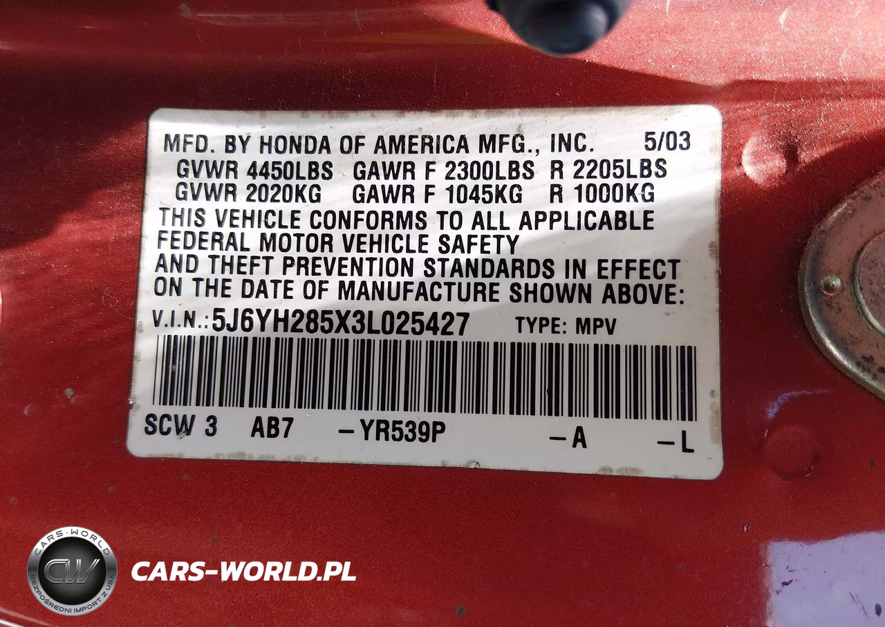 2003 Honda Element Ex VIN:5J6YH285X3L025427 - 9