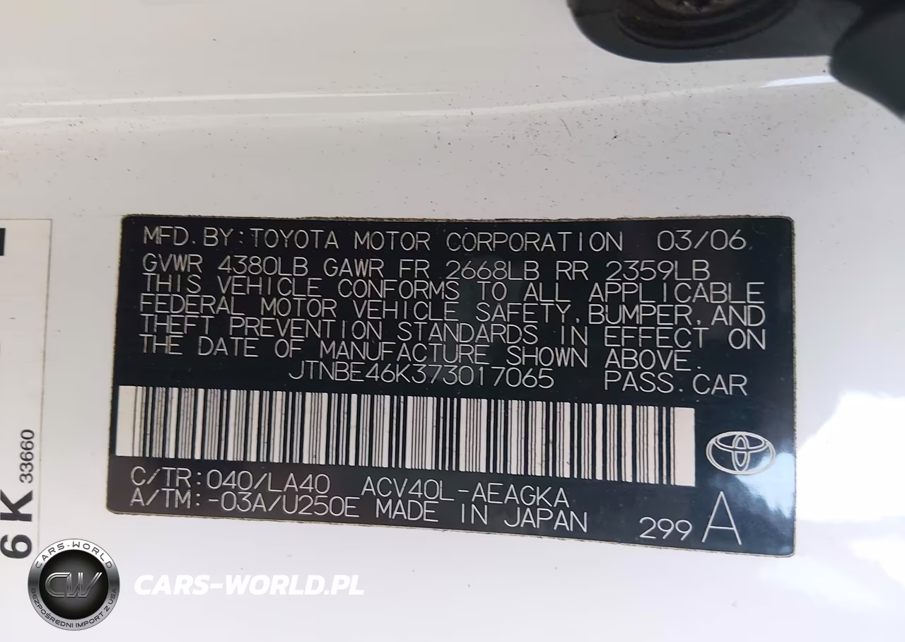 2007 Toyota Camry Xle VIN:JTNBE46K373017065 - 9