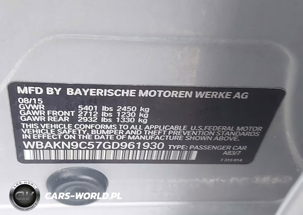 2016 BMW 550I VIN:WBAKN9C57GD961930 - 9