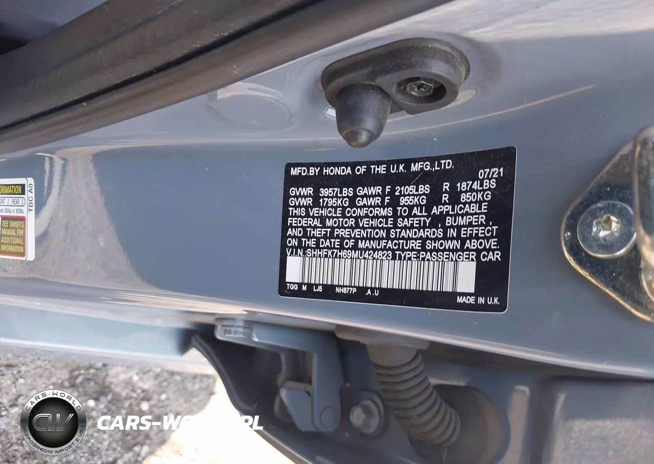 2021 Honda Civic Ex VIN:SHHFK7H69MU424823 - 9