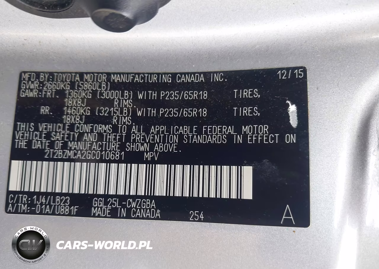 2016 Lexus Rx 350 VIN:2T2BZMCA2GC010681 - 9