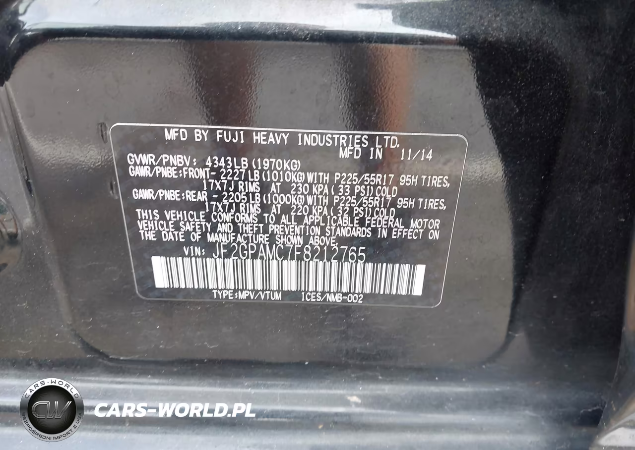 2015 Subaru Xv Crosstrek 2.0I Limited VIN:JF2GPAMC7F8212765 - 9