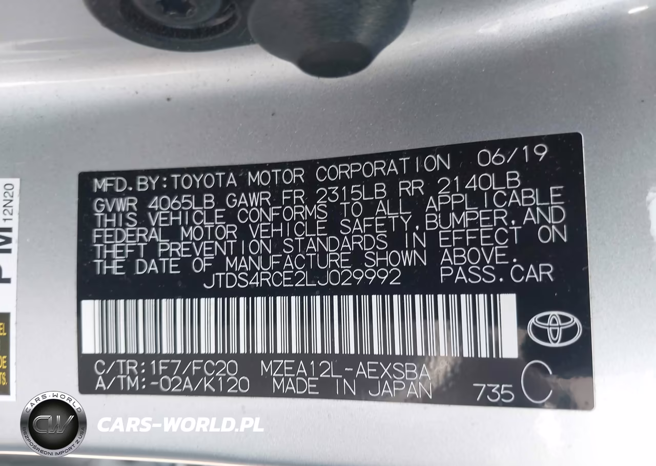 2020 Toyota Corolla Se VIN:JTDS4RCE2LJ029992 - 9