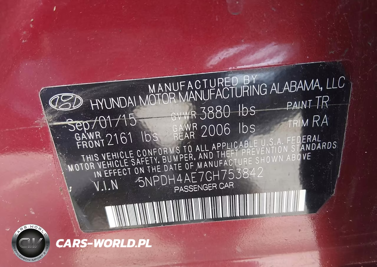 2016 Hyundai Elantra Se VIN:5NPDH4AE7GH753842 - 9