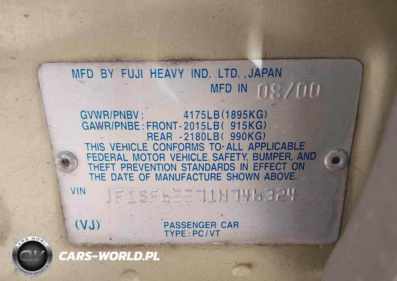 2001 Subaru Forester S VIN:JF1SF65571H746324 - 9
