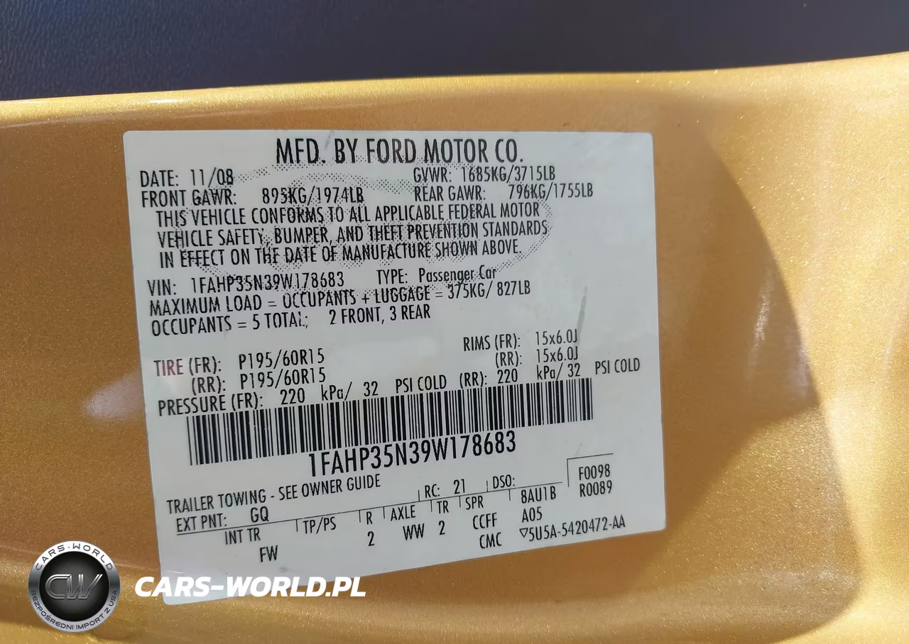 2009 Ford Focus Se VIN:1FAHP35N39W178683 - 9