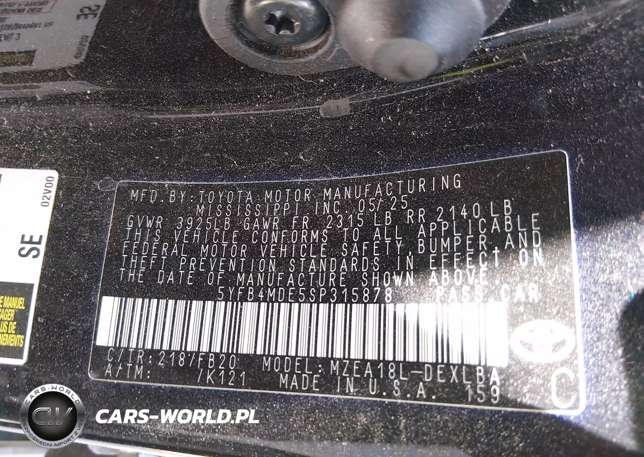 2025 Toyota Corolla Le VIN:5YFB4MDE5SP315878 - 9