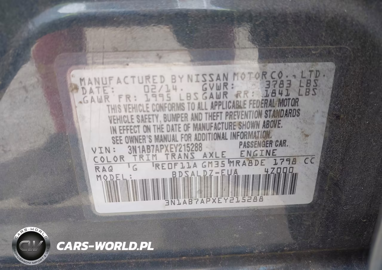2014 Nissan Sentra Fe+ S-Fe+ Sv-S-Sl-Sr-Sv VIN:3N1AB7APXEY215288 - 9