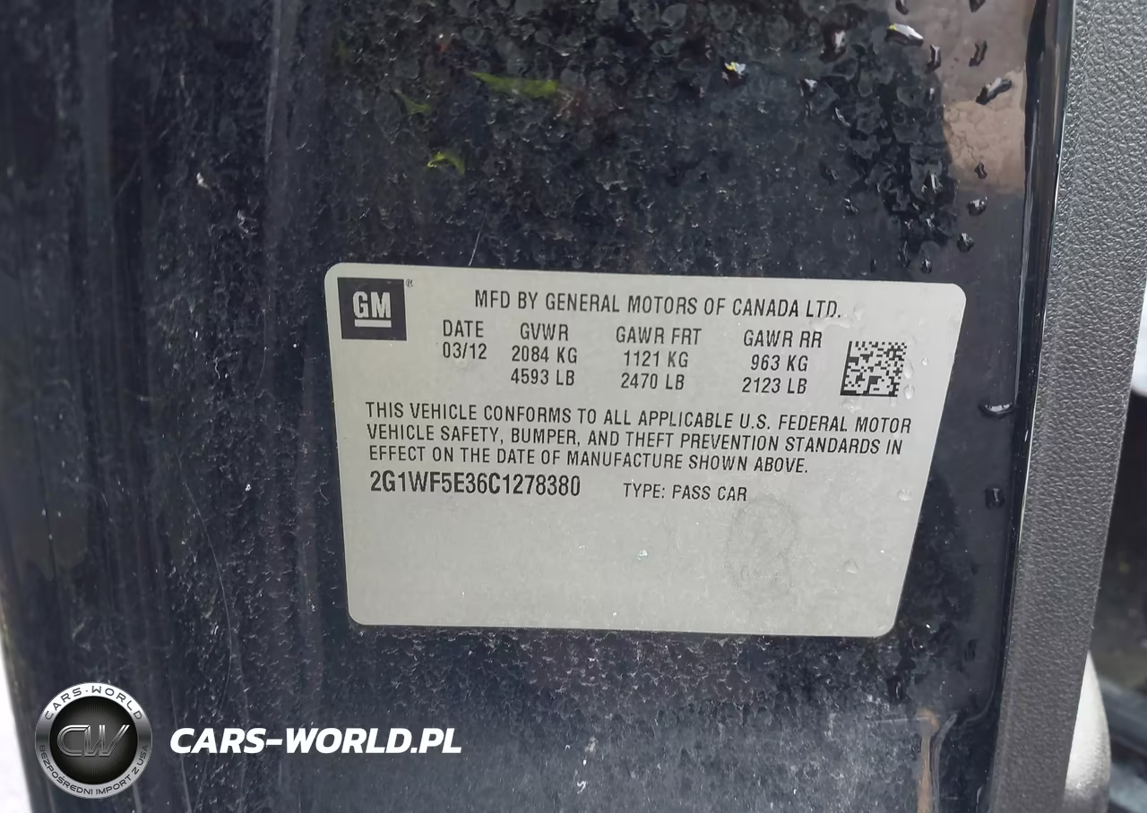 2012 Chevrolet Impala Ls VIN:2G1WF5E36C1278380 - 9