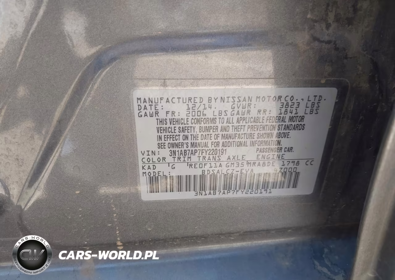2015 Nissan Sentra S VIN:3N1AB7AP7FY220191 - 9