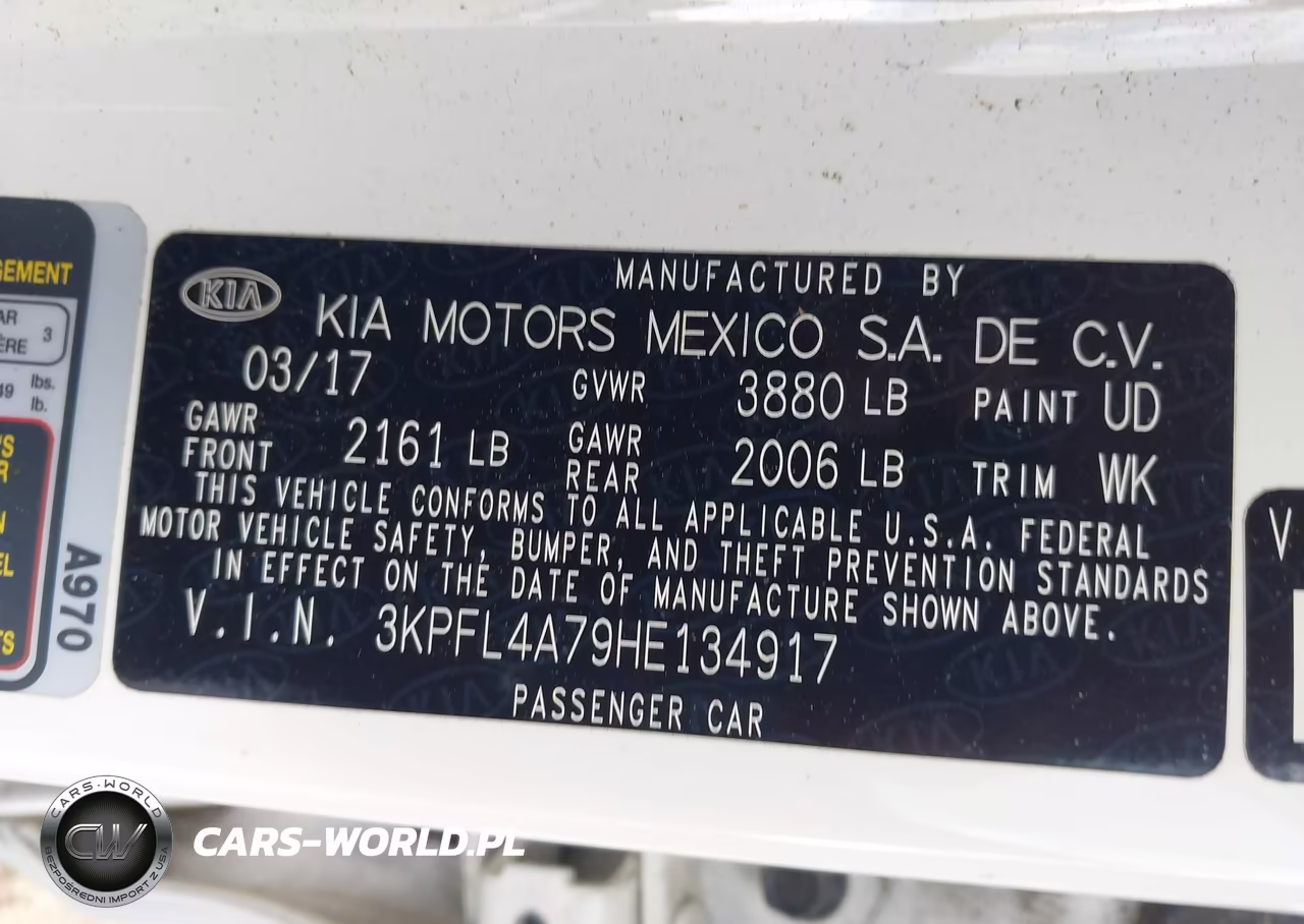 2017 Kia Forte S VIN:3KPFL4A79HE134917 - 9
