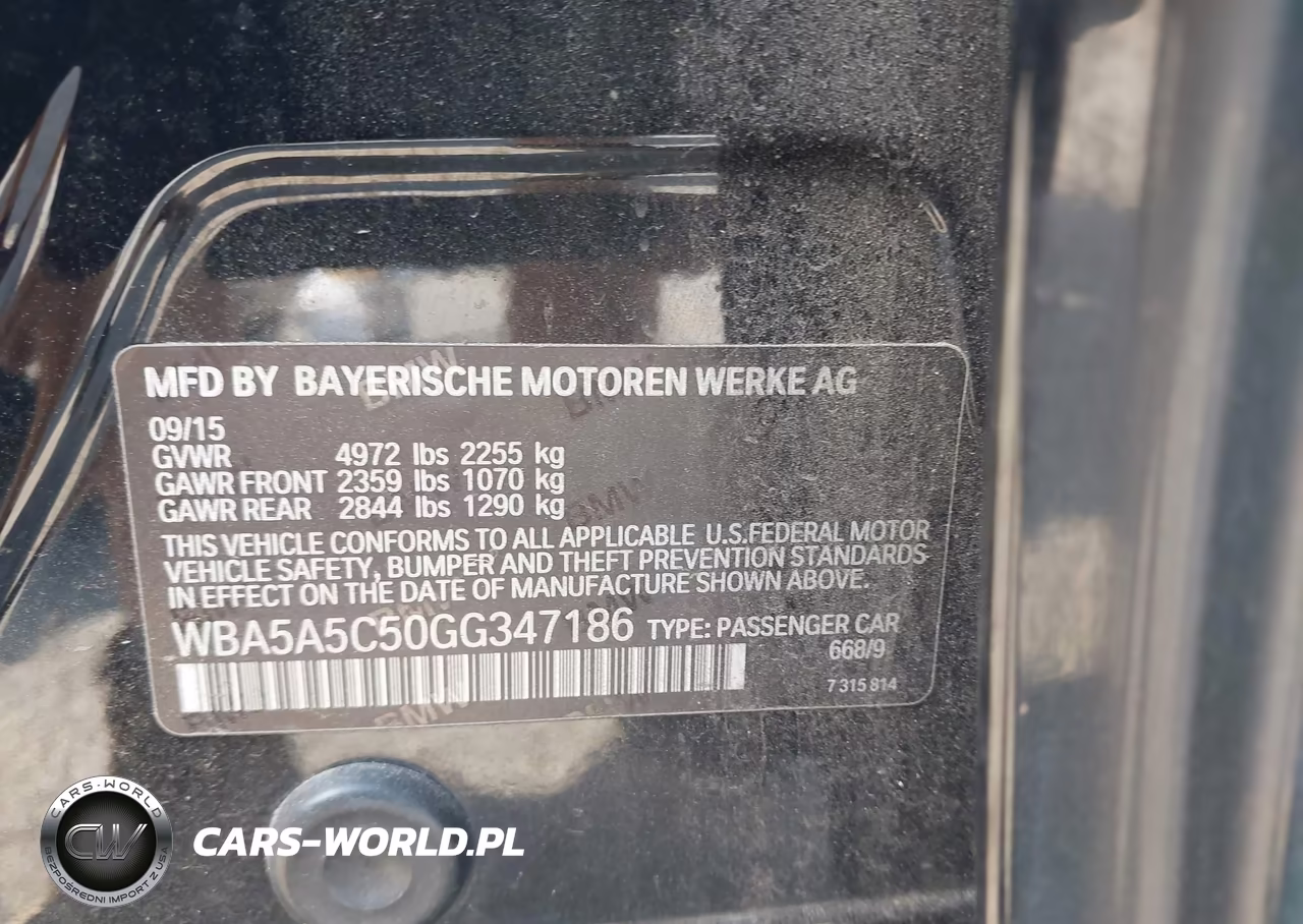 2016 BMW 528I VIN:WBA5A5C50GG347186 - 9
