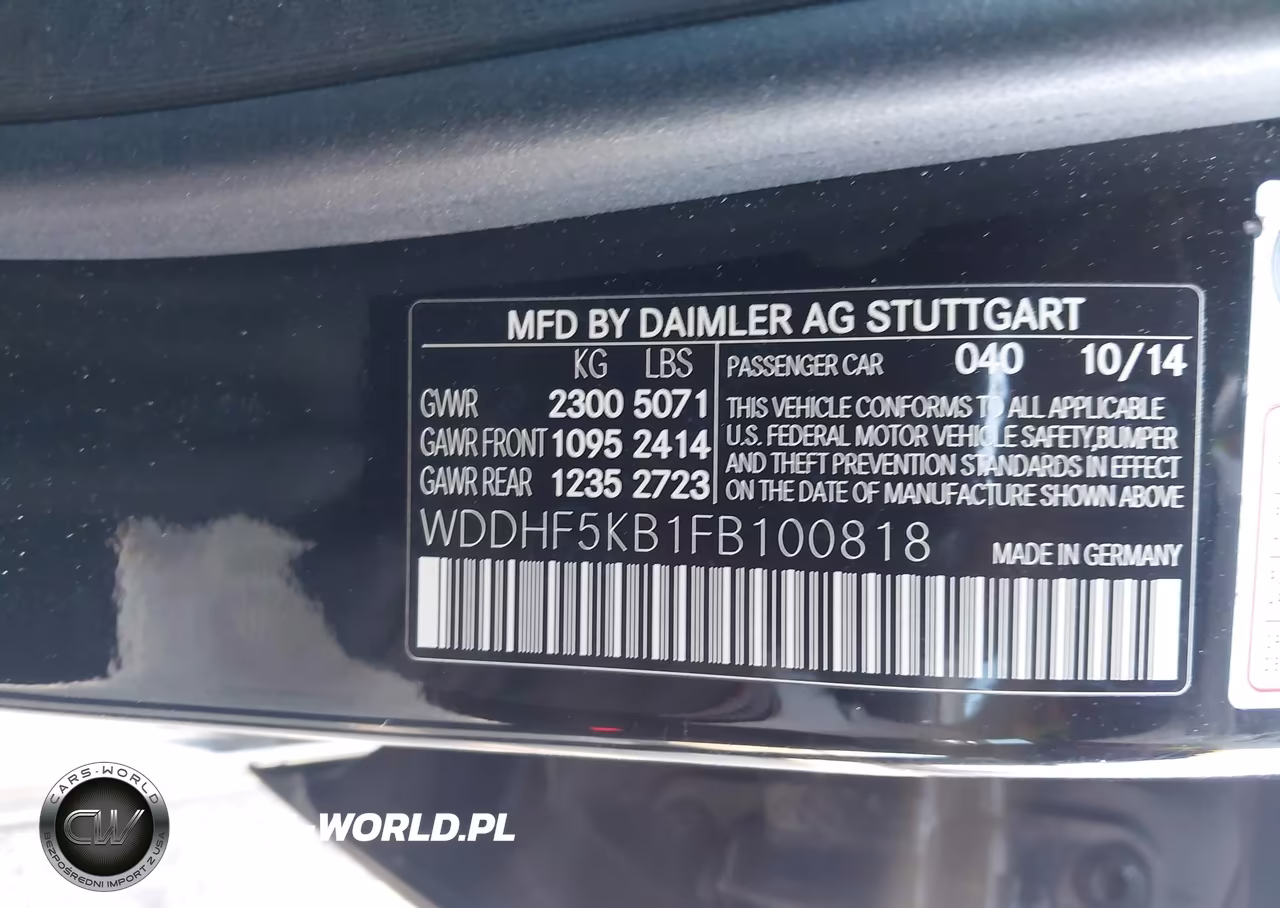 2015 Mercedes-Benz E 350 VIN:WDDHF5KB1FB100818 - 9
