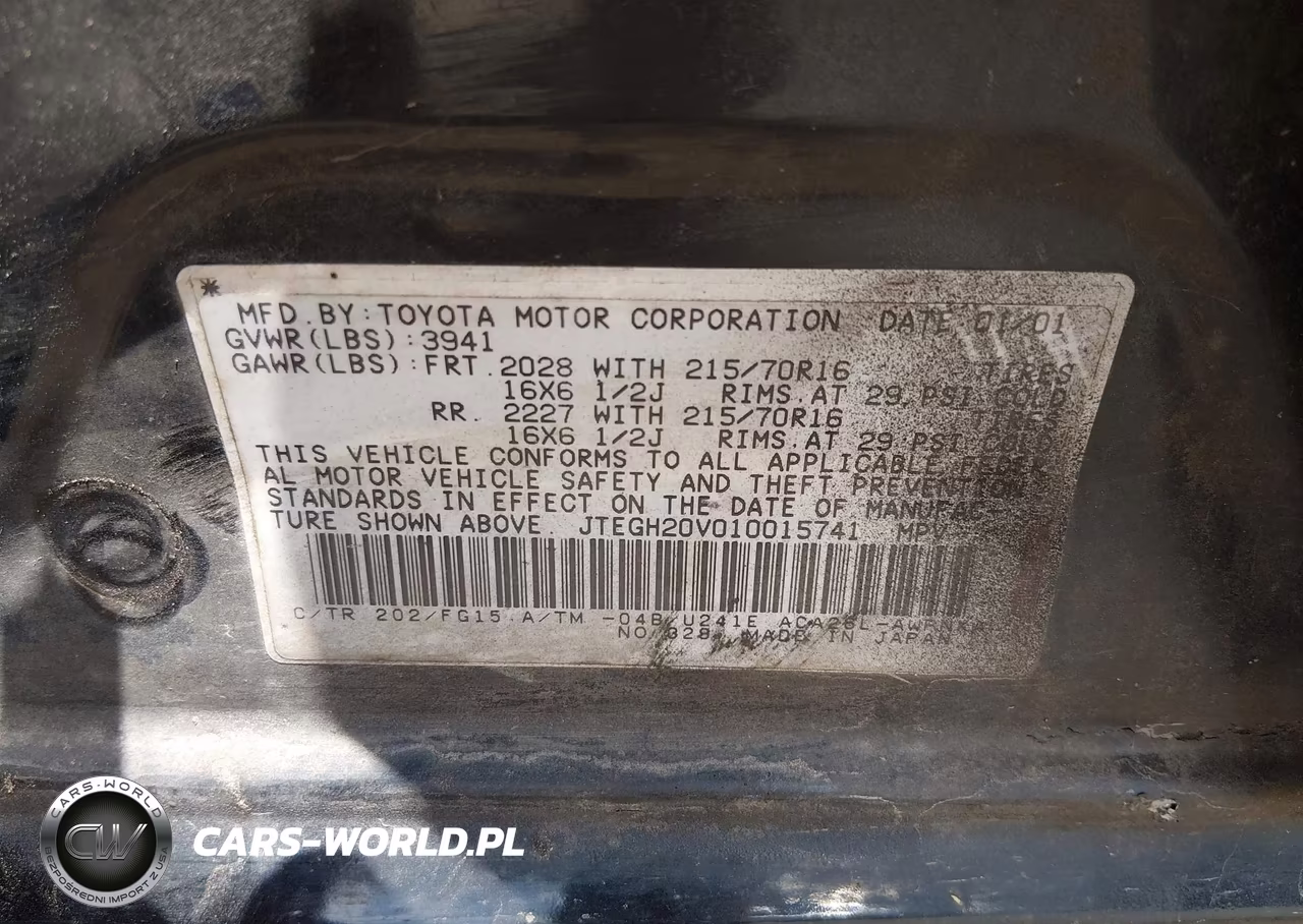 2001 Toyota Rav4 VIN:JTEGH20V010015741 - 9