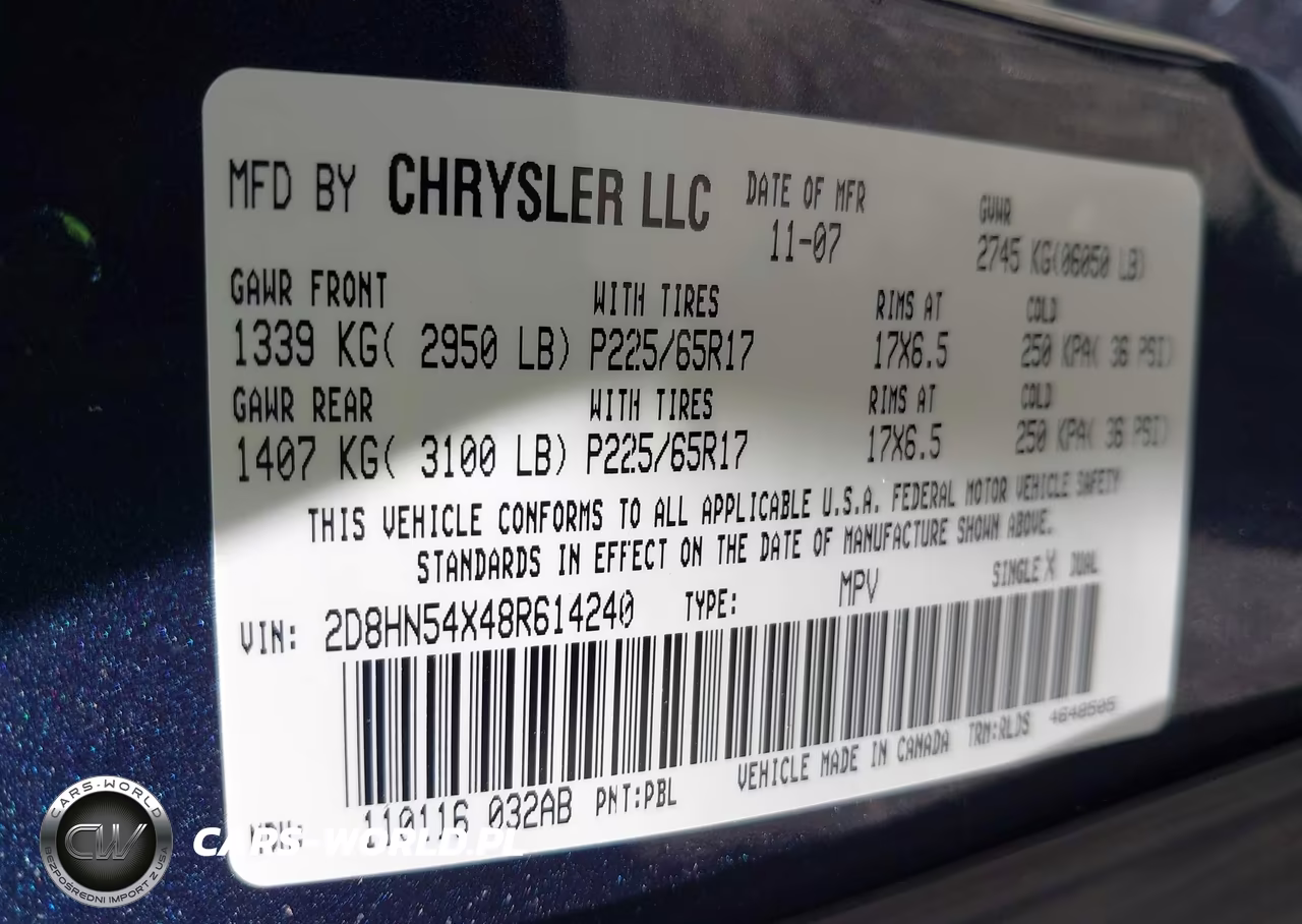 2008 Dodge Grand Caravan Sxt VIN:2D8HN54X48R614240 - 9