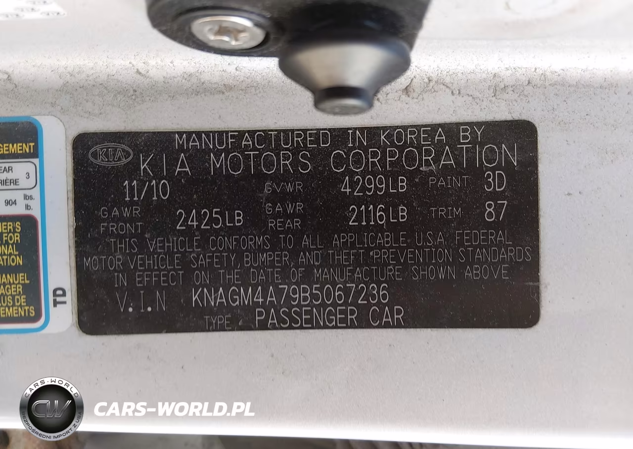 2011 Kia Optima Lx VIN:KNAGM4A79B5067236 - 9