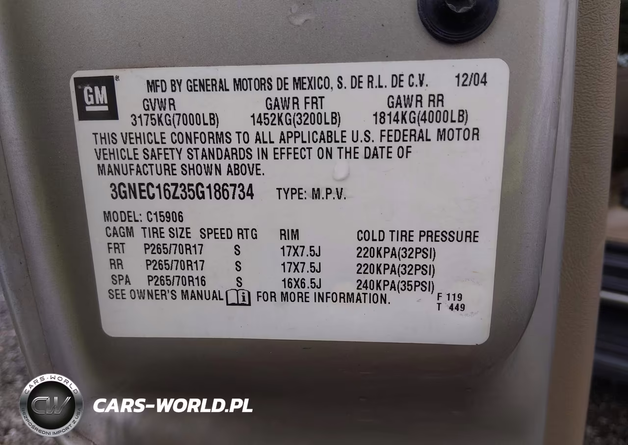 2005 Chevrolet Suburban 1500 Lt VIN:3GNEC16Z35G186734 - 9