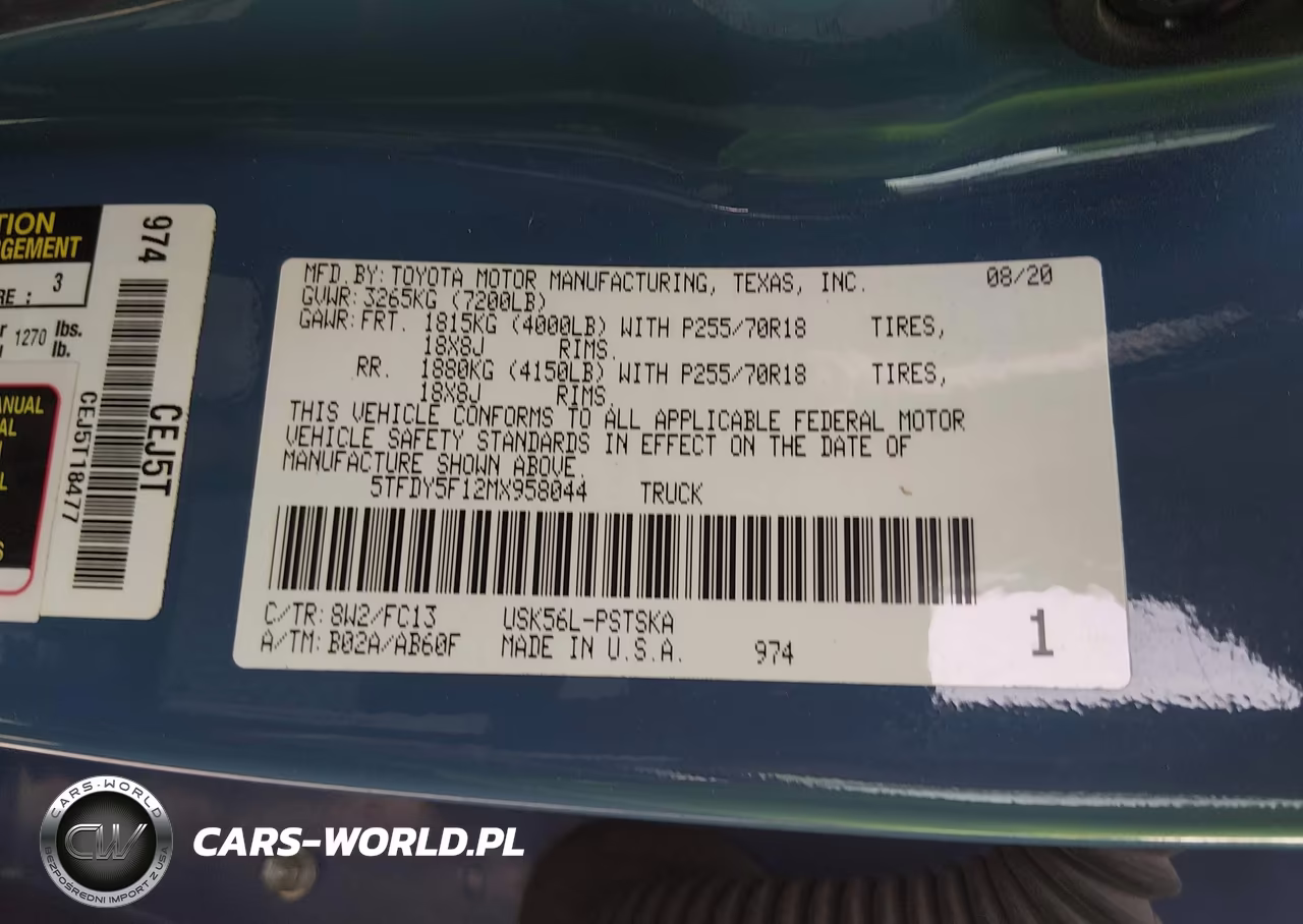 2021 Toyota Tundra Sr5 VIN:5TFDY5F12MX958044 - 9