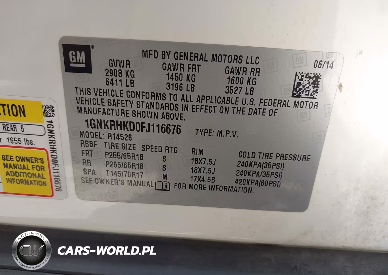 2015 Chevrolet Traverse Lt VIN:1GNKRHKD0FJ116676 - 9