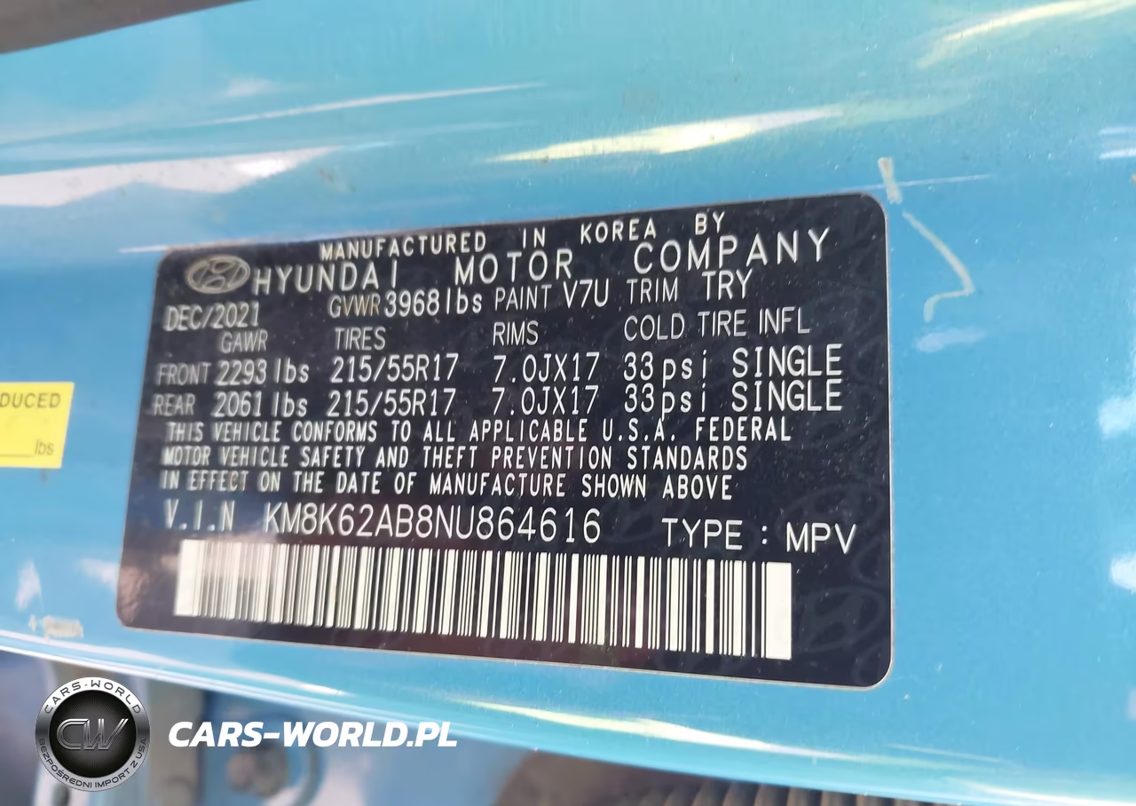 2022 Hyundai Kona Sel VIN:KM8K62AB8NU864616 - 9