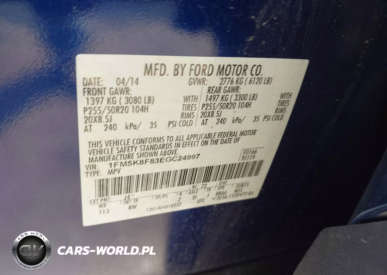2014 Ford Explorer Limited VIN:1FM5K8F83EGC24997 - 9