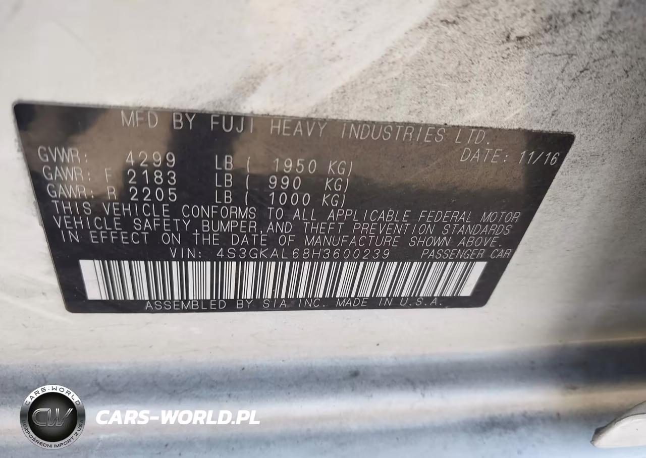 2017 Subaru Impreza 2.0I Sport VIN:4S3GKAL68H3600239 - 9